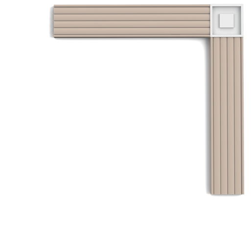 Orac Eckplatte P 5020/B 9,0 x 9,0 x 1,5 cm (Luxxus)